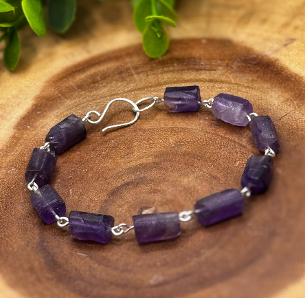 Amethyst Sterling Silver Bracelet