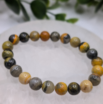 Bumble Bee Jasper 8mm Bracelet
