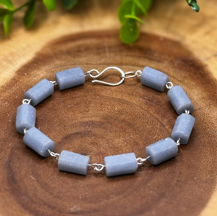 Angelite Sterling Silver Bracelet