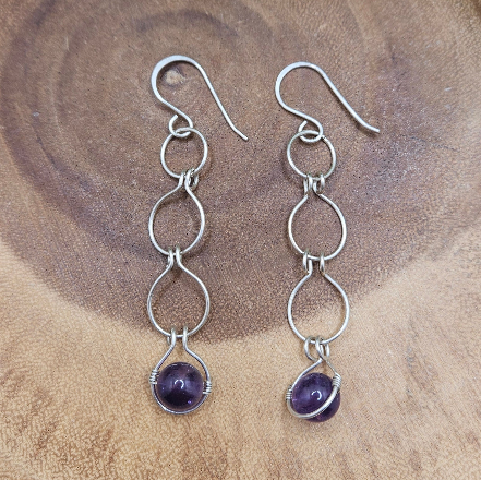 Amethyst Sterling Silver Earrings