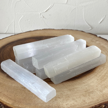 Satin-Spar (Selenite) Premium Quality Cut Sticks 4"