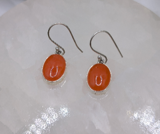 Carnelian Sterling Silver Earrings