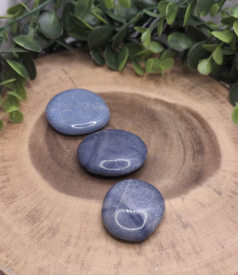 Blue Quartz Palm Stone