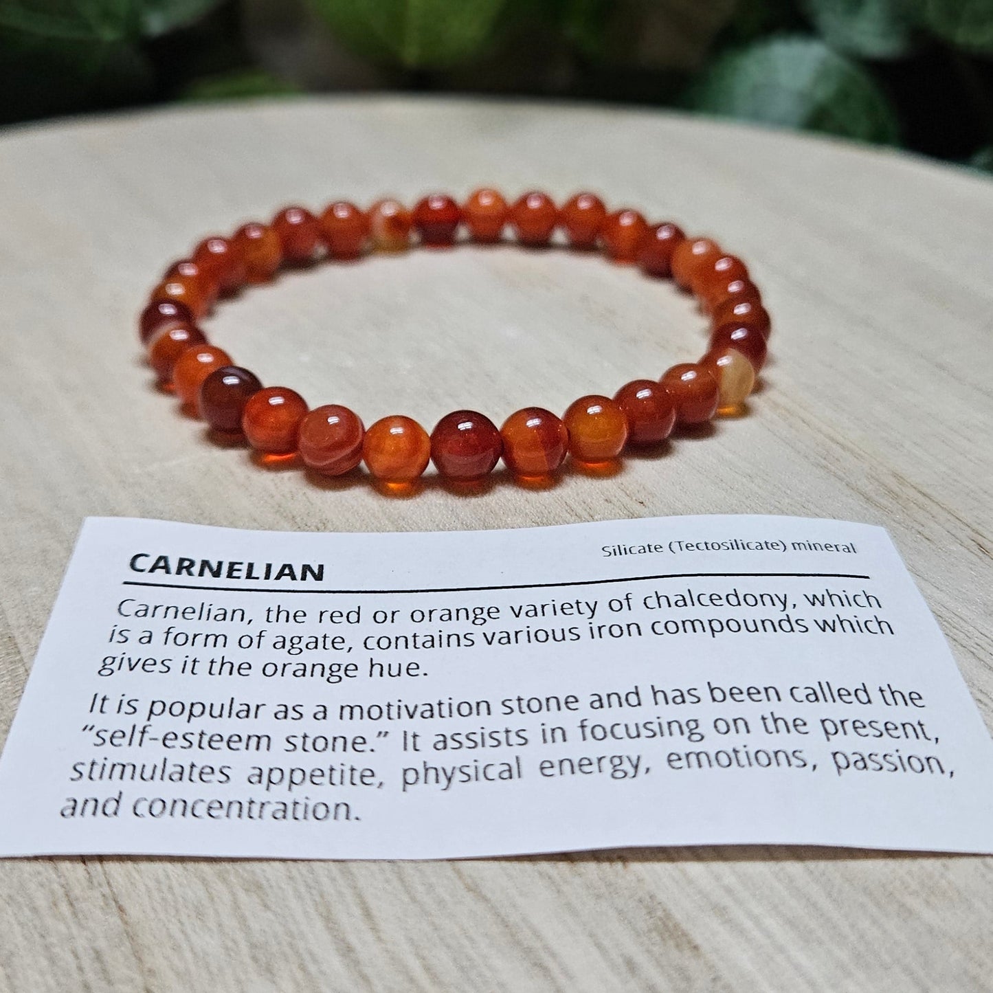 Carnelian Bracelet 6mm