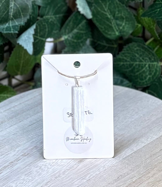 Satin Spar (Selenite) Pendant