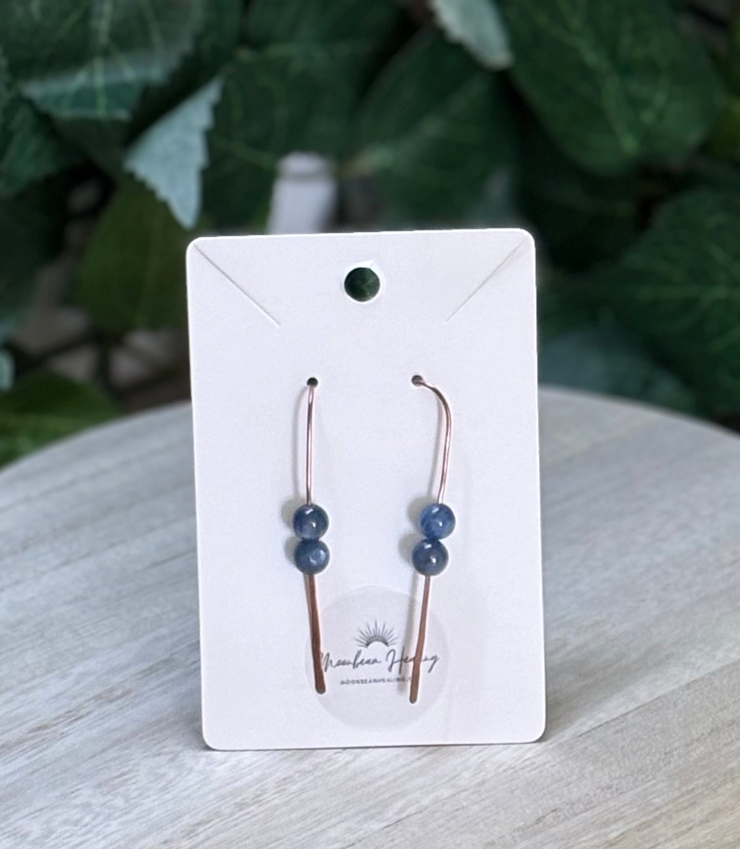 Kyanite Copper Plated Threader Earrings
