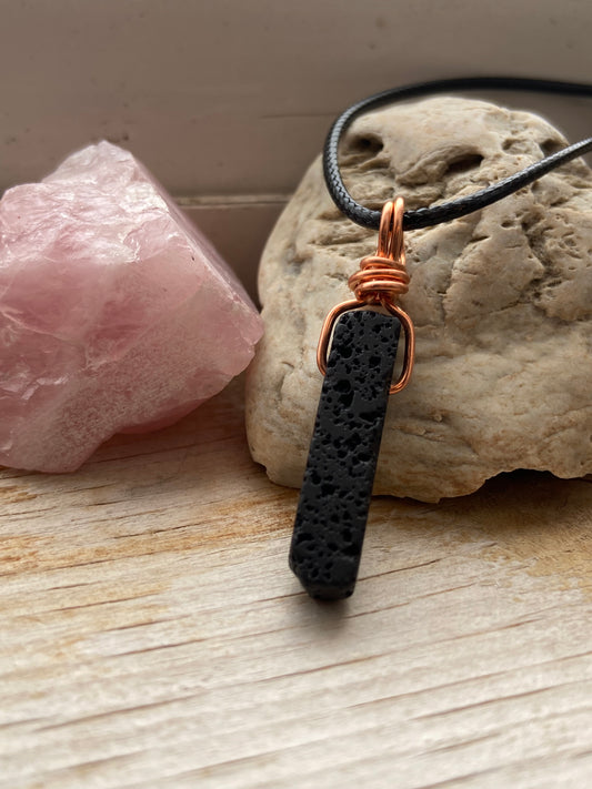 Lava Stone Pendant Necklace (Arcane Enchantments)