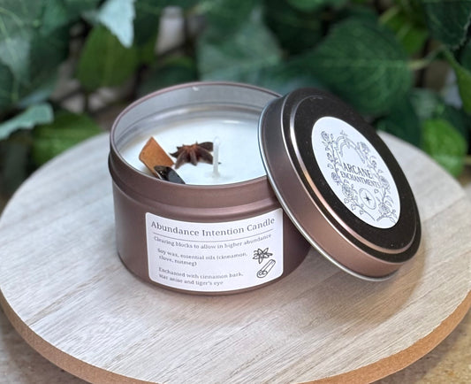 Abundance intention Candle