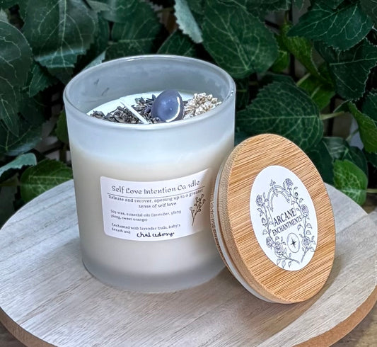 Self Love intention Candle - Chalcedony