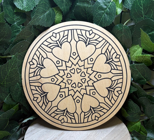 8" Heart Crystal Grid