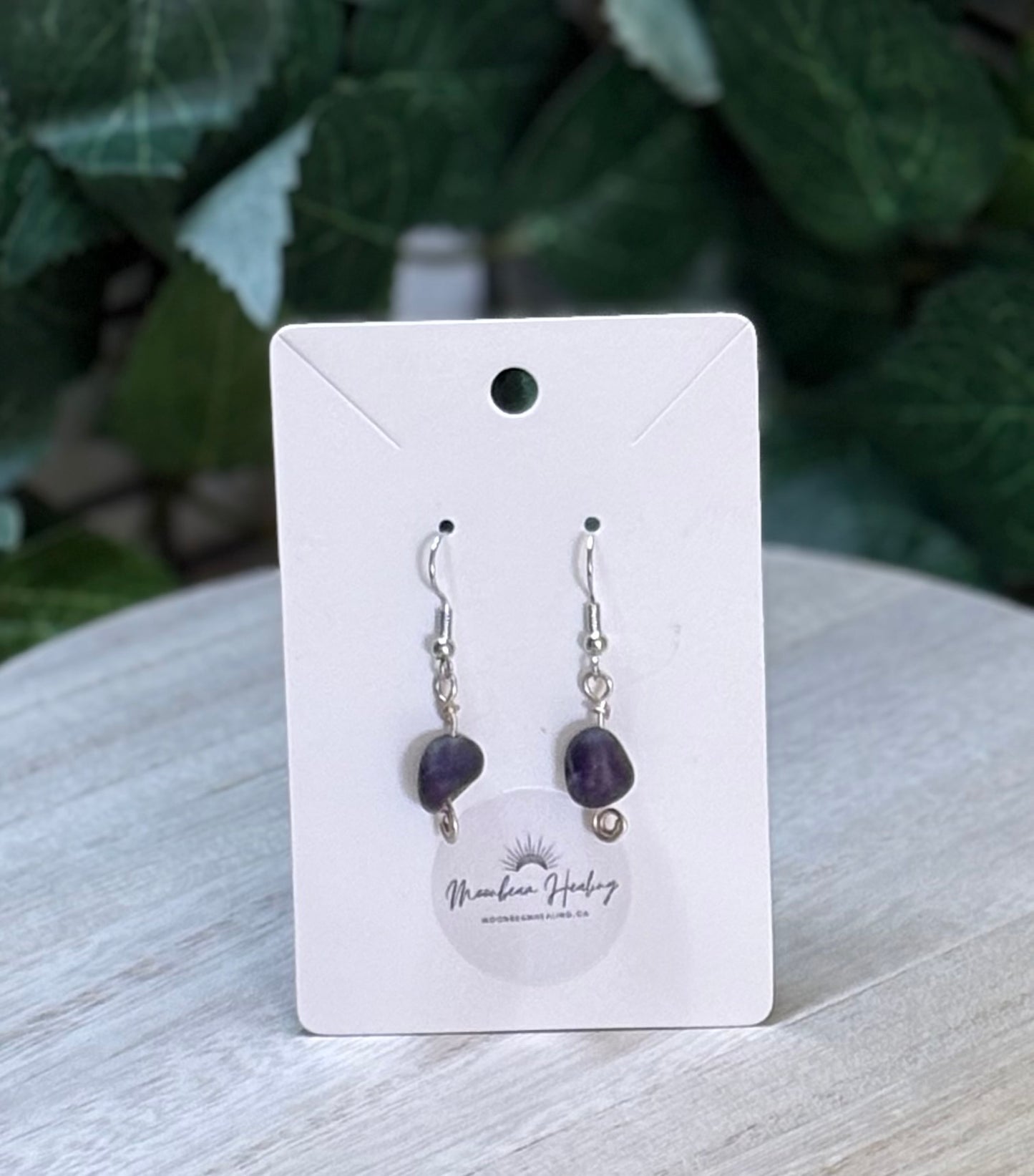 Fluorite Silver Plated Earrings