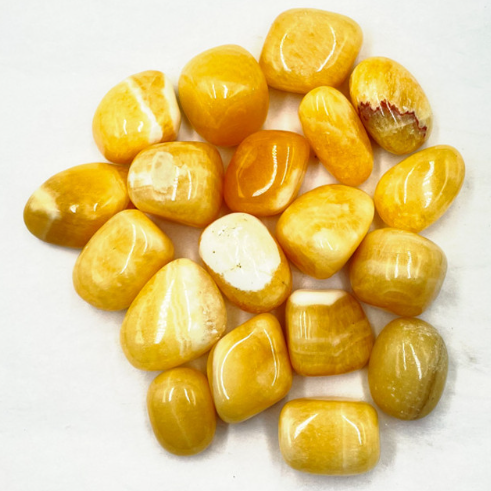 Orange Calcite Tumbled Stone