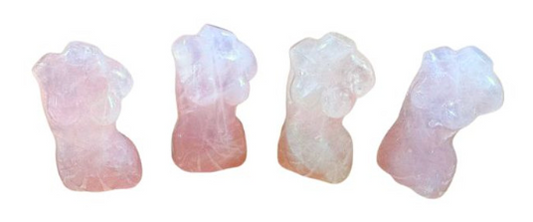 Rose Quartz Carved Goddess