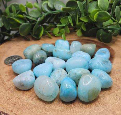 Blue Aragonite Tumbled