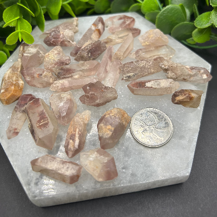 Lavender Lithium Quartz Rough Cut Points