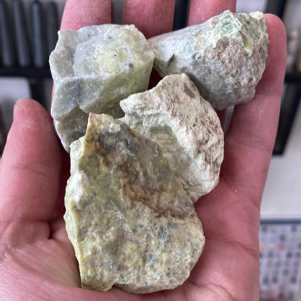 Green Serpentine Rough Cut