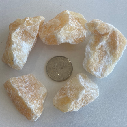 Orange Calcite Rough Cut