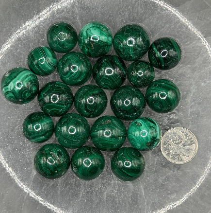 Malachite Sphere 15-20mm