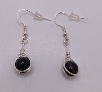Smokey Quartz Silver Plated Earrings