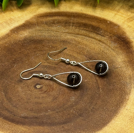 Smokey Quartz Sterling Silver Earrings