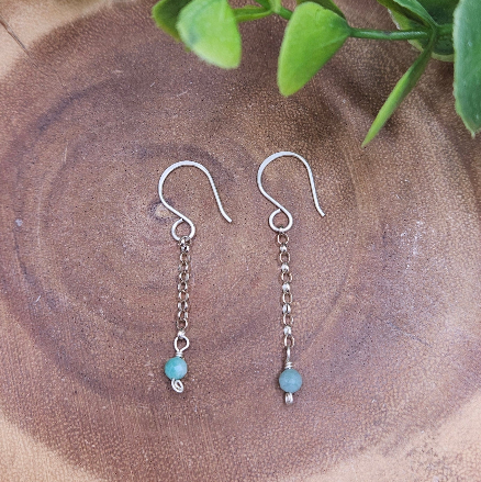 Green Aventurine Sterling Silver Earrings
