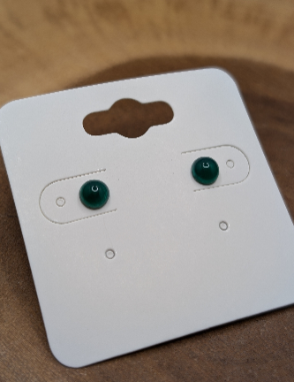 Green Onyx Stud Earrings