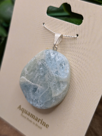 Aquamarine Sterling Silver Pendant