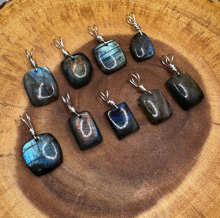 Labradorite Square Pendants