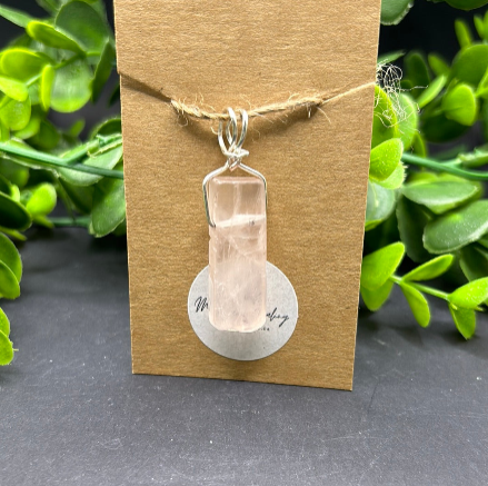 Rose Quartz Rod Pendant