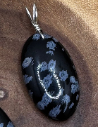 Snowflake Obsidian Pendant
