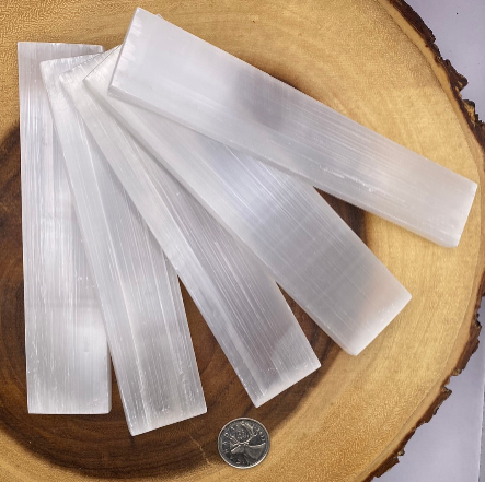 Satin-Spar (Selenite) Ruler 5”-6”
