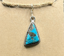 High Quality Nevada Turquoise Sterling Silver Pendant