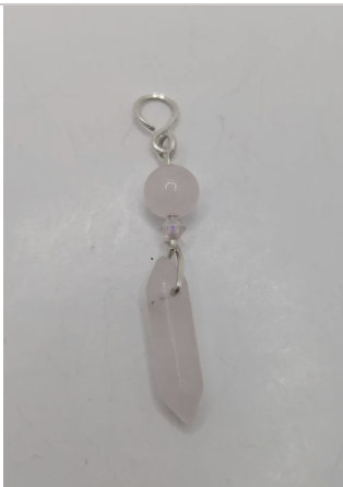 Rose Quartz Double Terminated Sterling Silver Pendant