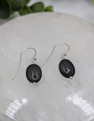 Gold Sheen Obsidian Beaded Earings