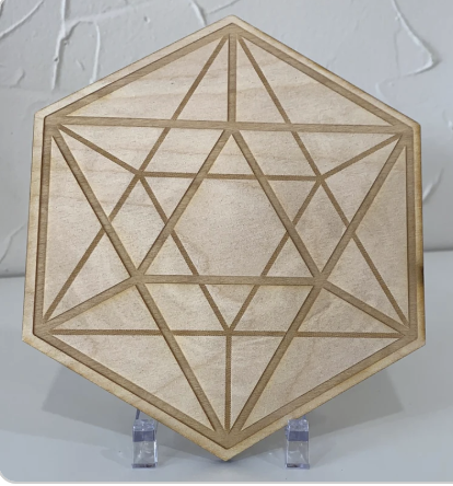 Icosahedron Crystal Grid 6”