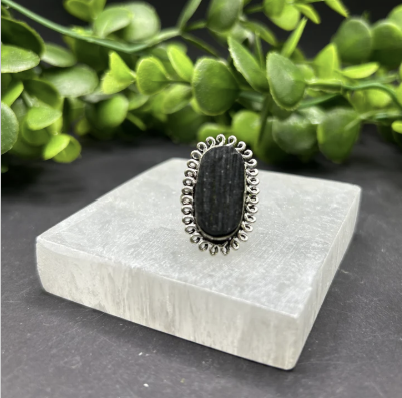 Black Tourmaline Oval Ring