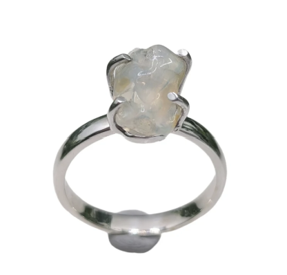 Opal Polished Nugget Sterling Silver Ring