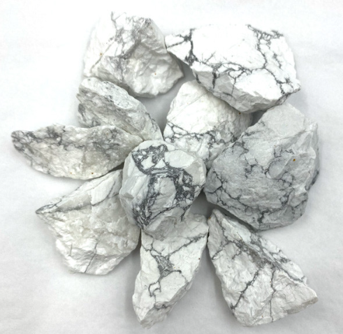 White Howlite Rough Cut