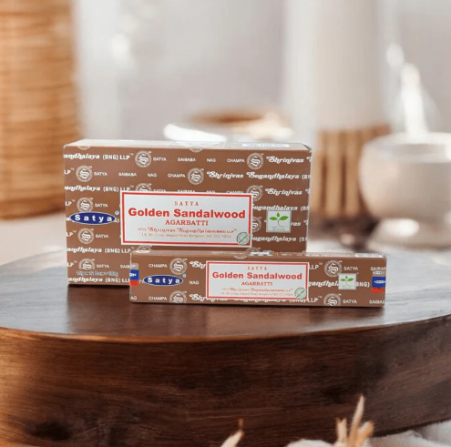Satya Golden Sandalwood Incense Sticks Pack (15g)