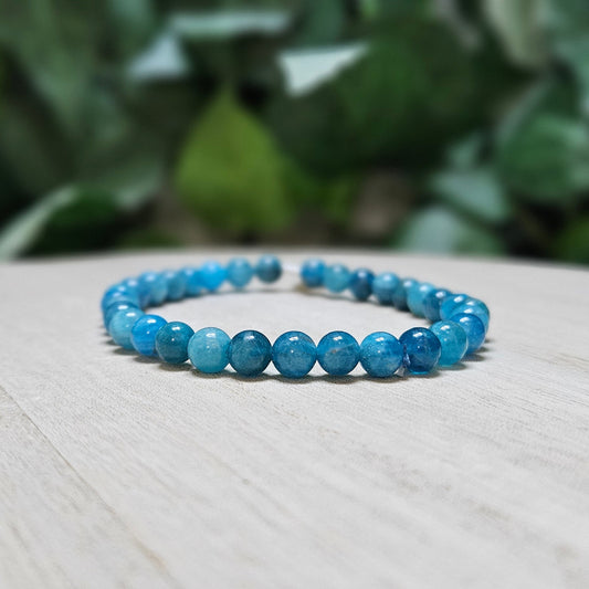 Blue Apatite Bracelet 6mm