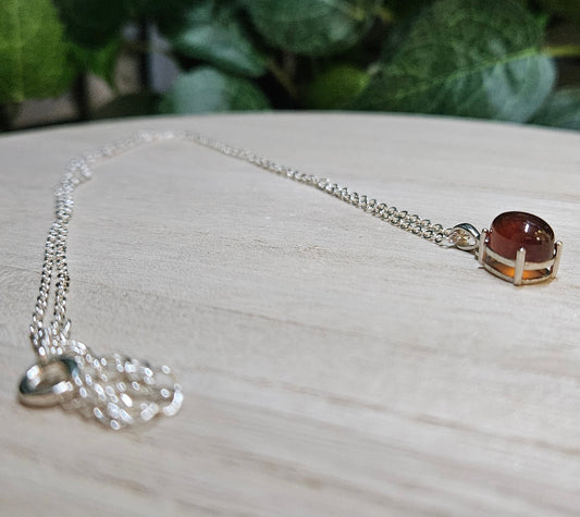 Garnet Cabochon Necklace
