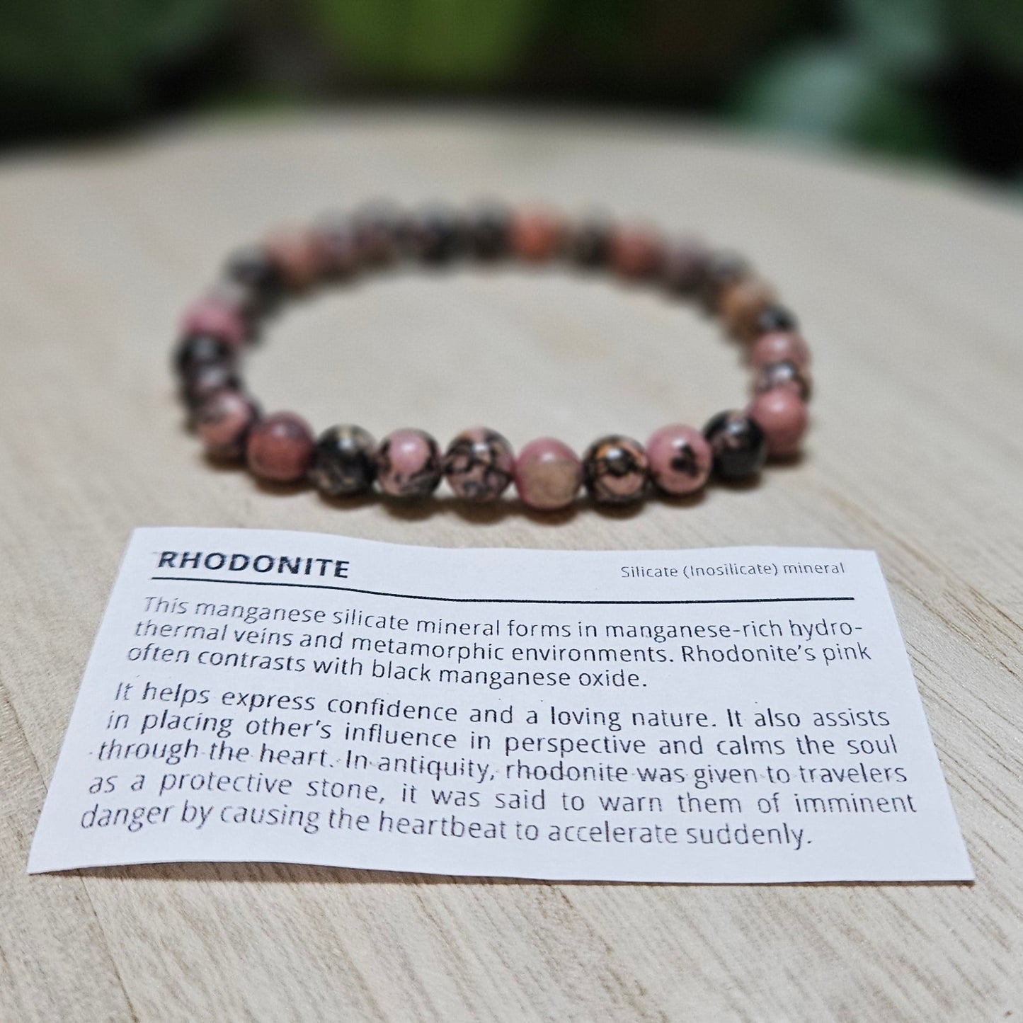 Rhodonite Bracelet 6mm