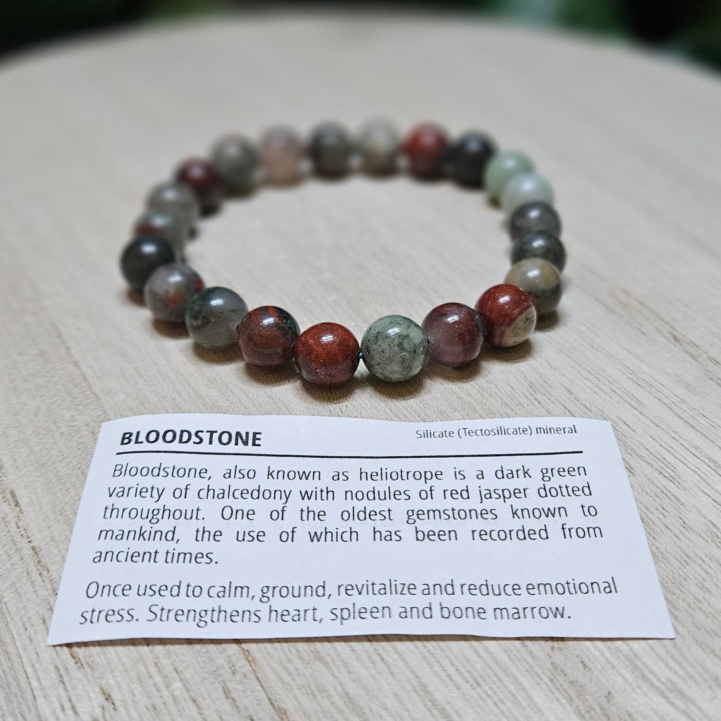 Bloodstone Bracelet 8mm